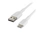 Belkin BoostCharge - USB-Kabel - 24 pin USB-C (M) zu USB (M) - 3 m - weiss