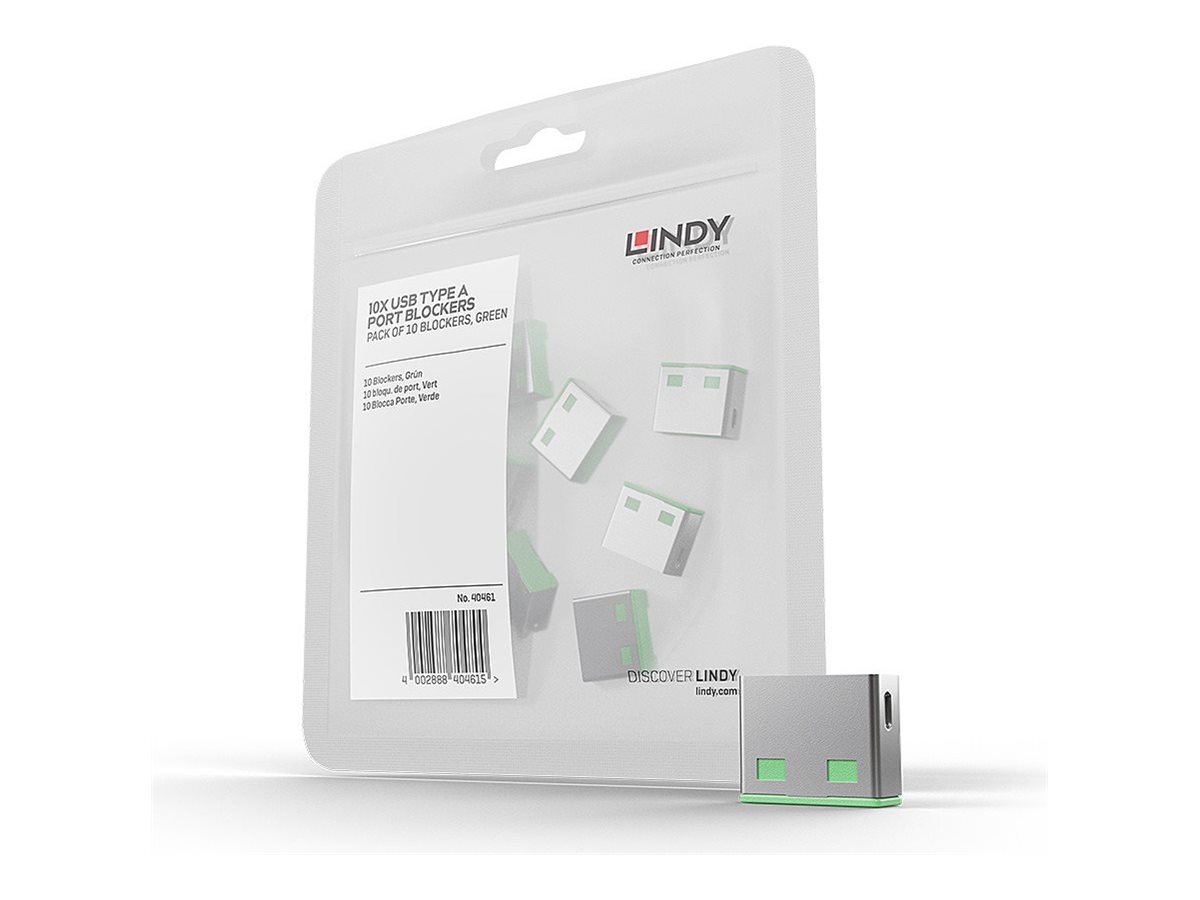 Lindy USB Port Blocker - USB-Portblocker - grn (Packung mit 10)