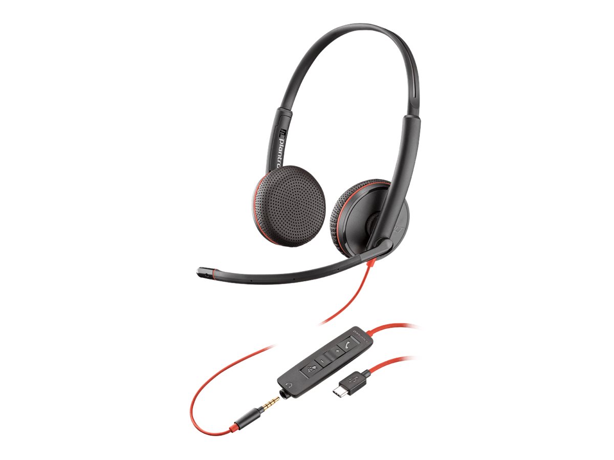 Poly Blackwire C3225 - 3200 Series - Headset - On-Ear - kabelgebunden - 3,5 mm Stecker, USB-C