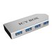 ICY BOX IB-AC6104 - Hub - 4 x SuperSpeed USB 3.0 - Desktop