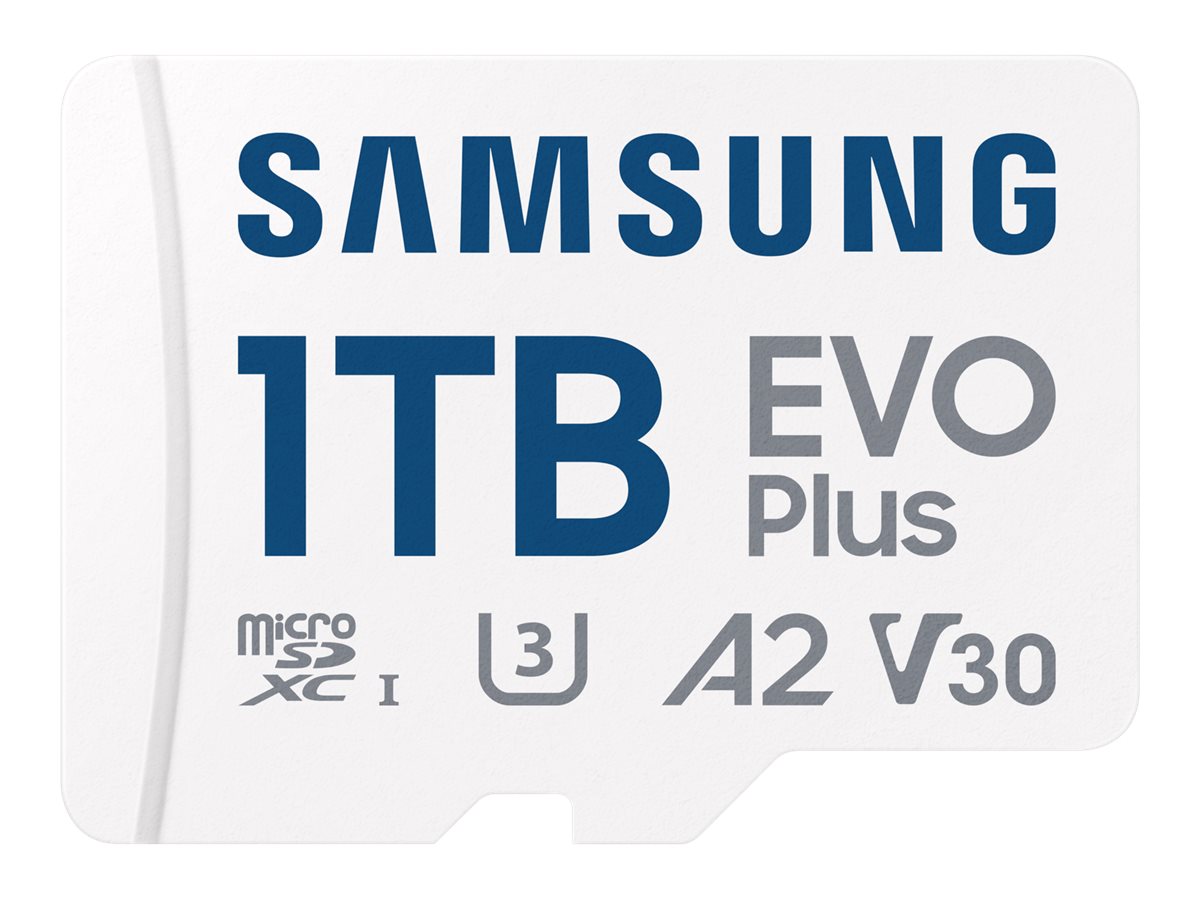 Samsung EVO Plus MB-MC1T0SA - Flash-Speicherkarte (microSDXC-an-SD-Adapter inbegriffen) - 1 TB - A2 / Video Class V30 / UHS-I U3