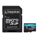 Kingston - Flash-Speicherkarte (microSDXC-an-SD-Adapter inbegriffen) - 256 GB - A2 / Video Class V30 / UHS-I U3 / Class10 - micr