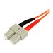 StarTech.com 1m Fiber Optic Cable - Multimode Duplex 62.5/125 - LSZH - LC/SC - OM1 - LC to SC Fiber Patch Cable (FIBLCSC1)