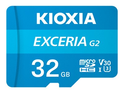 KIOXIA EXCERIA G2 - Flash-Speicherkarte - 32 GB - A1 / Video Class V30 / UHS-I U3 / Class10 - microSDHC UHS-I