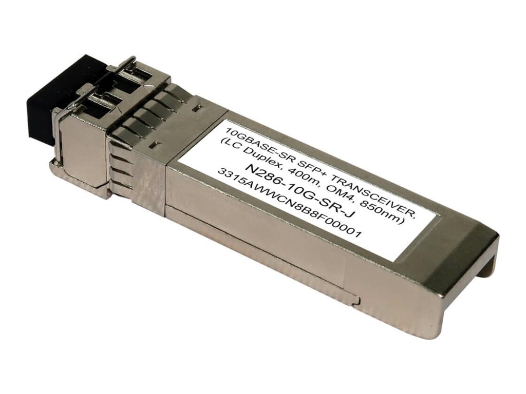 Eaton Tripp Lite Series Juniper-Compatible EX-SFP-10GE-SR SFP+ Transceiver - 10GBase-SR, LC Duplex MMF, 10 Gbps, 850 nm, 400 m (