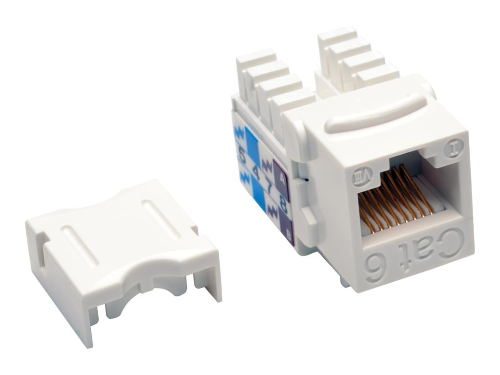 Eaton Tripp Lite Series Cat6/Cat5e 110 Punch Down Keystone Jack - Modulare Eingabe - RJ-45 - weiß