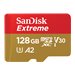 SanDisk Extreme - Flash-Speicherkarte (microSDXC-an-SD-Adapter inbegriffen) - 128 GB - A2 / Video Class V30 / UHS-I U3 / Class10