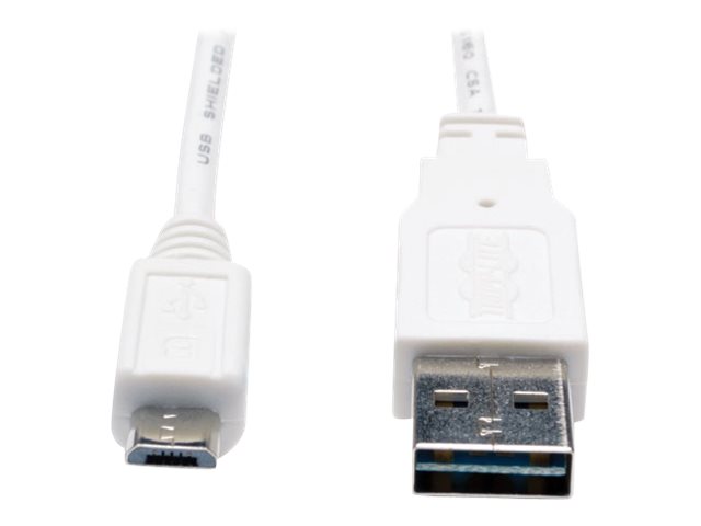 Eaton Tripp Lite Series Universal Reversible USB 2.0 Cable (Reversible A to 5Pin Micro B M/M) White, 3 ft. (0.91 m) - USB-Kabel 