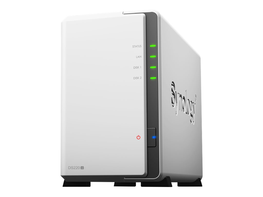 Synology Disk Station DS220j - NAS-Server - 2 Schchte - SATA 6Gb/s - RAID RAID 0, 1, JBOD - RAM 512 MB