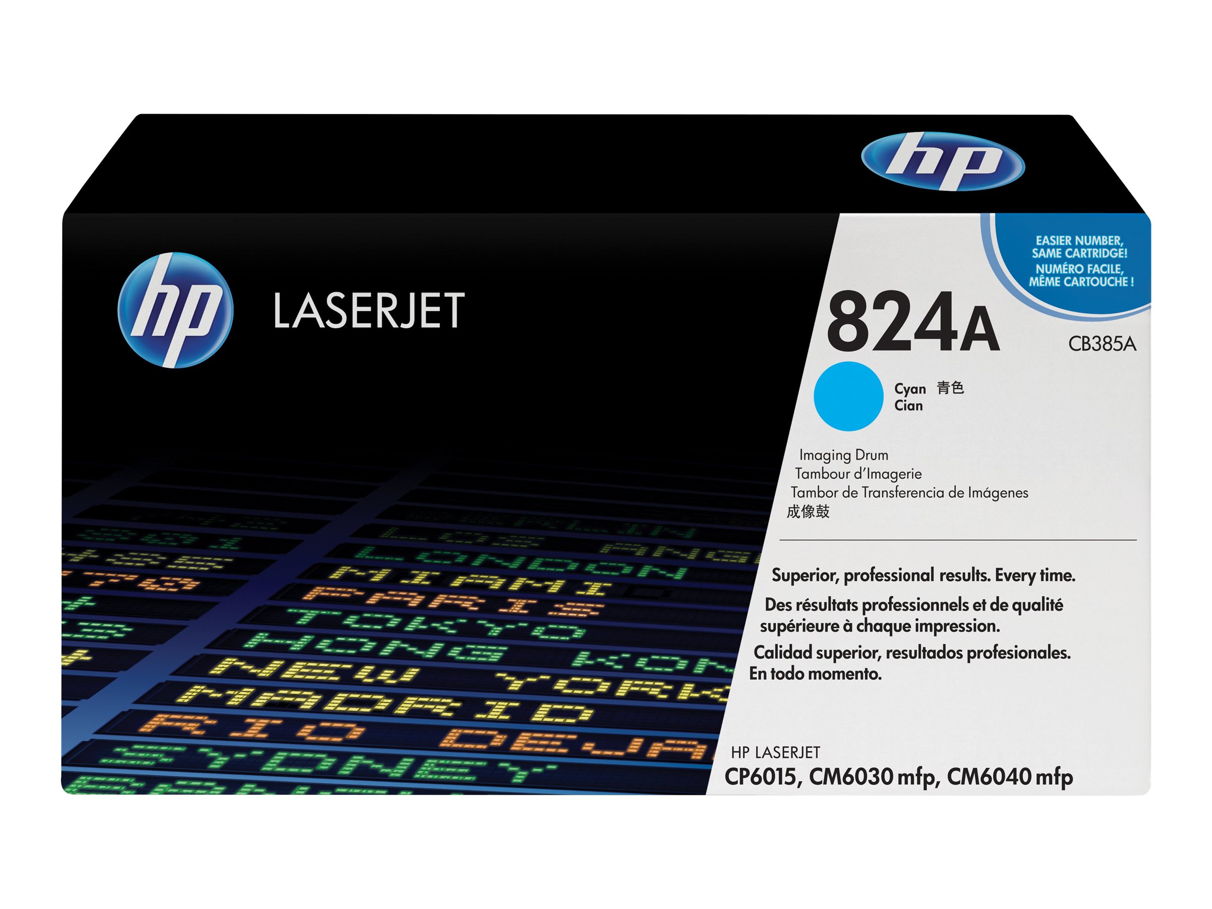 HP 824A - Cyan - original - Trommeleinheit - fr Color LaserJet CM6040, CM6040f, CM6049f, CP6015de, CP6015dn, CP6015n, CP6015x, 