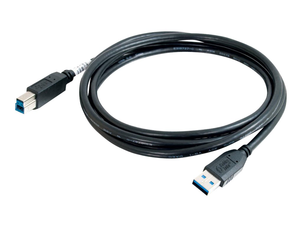 C2G - USB-Kabel - USB Typ A (M) zu USB Type B (M) - USB 3.0 - 2 m - Schwarz