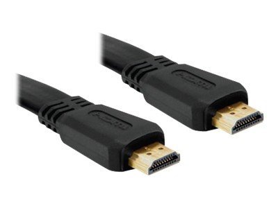 Delock High Speed HDMI with Ethernet - HDMI-Kabel mit Ethernet - HDMI mnnlich zu HDMI mnnlich - 1 m - flach