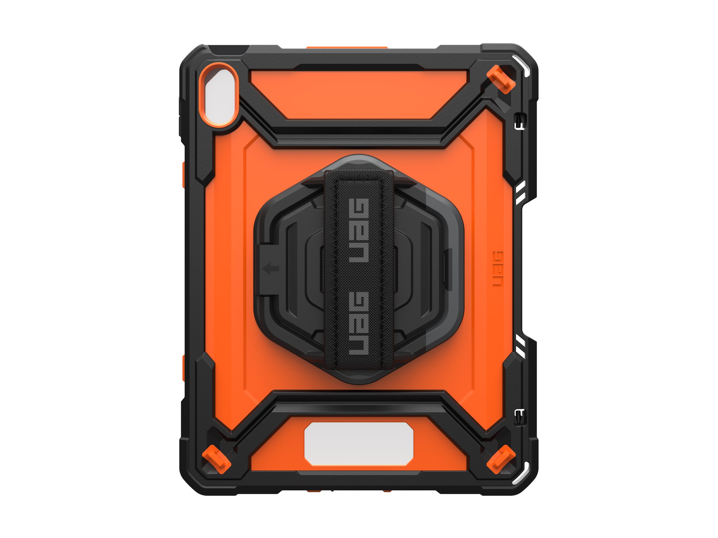 UAG Plasma Series - Hintere Abdeckung fr Tablet - widerstandsfhig - mit Stnder & Handschlaufe - Orange/Schwarz - fr Apple 10