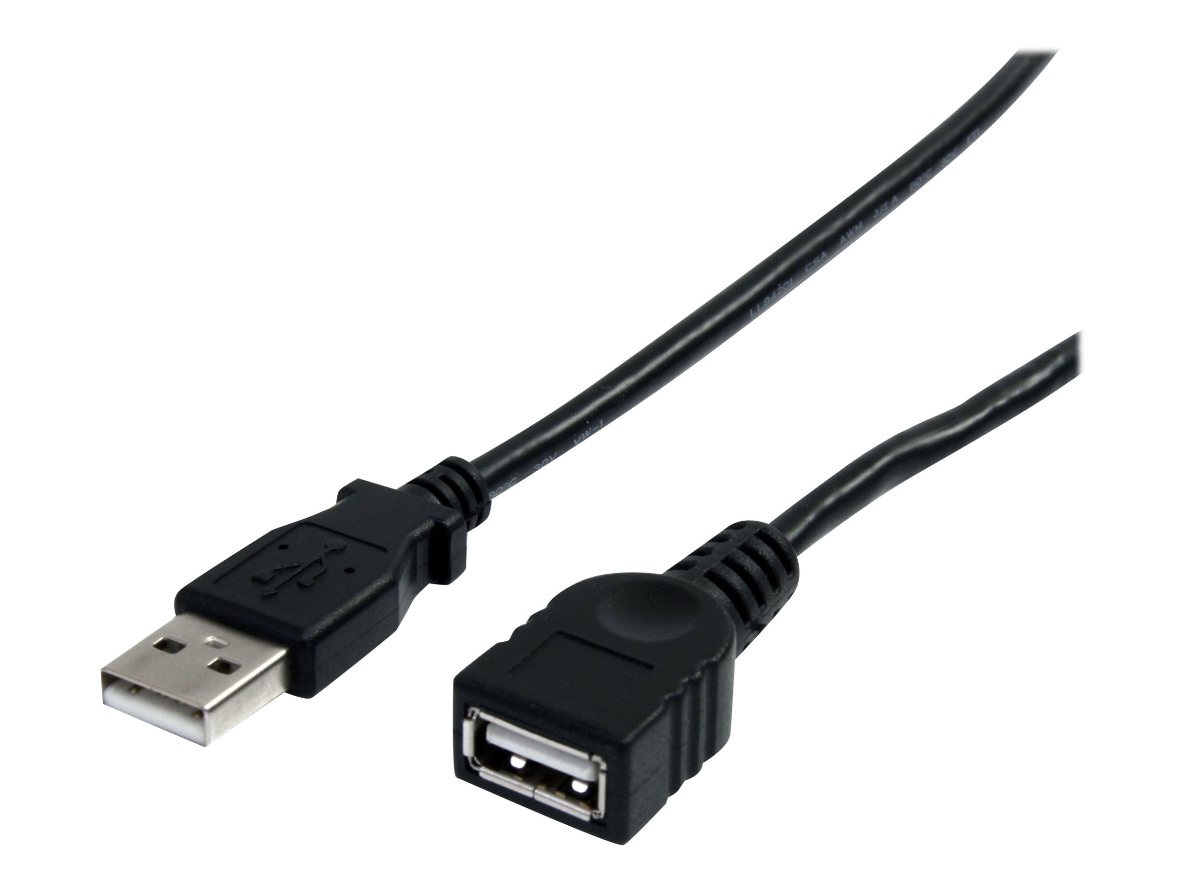 StarTech.com USB 2.0 Verlngerung 90cm - USB-A Verlngerungskabel Stecker auf Buchse - Schwarz - USB-Verlngerungskabel - USB (M