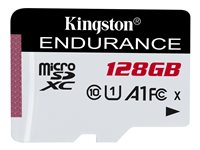 Kingston High Endurance - Flash-Speicherkarte - 128 GB - A1 / UHS-I U1 / Class10 - microSDXC UHS-I