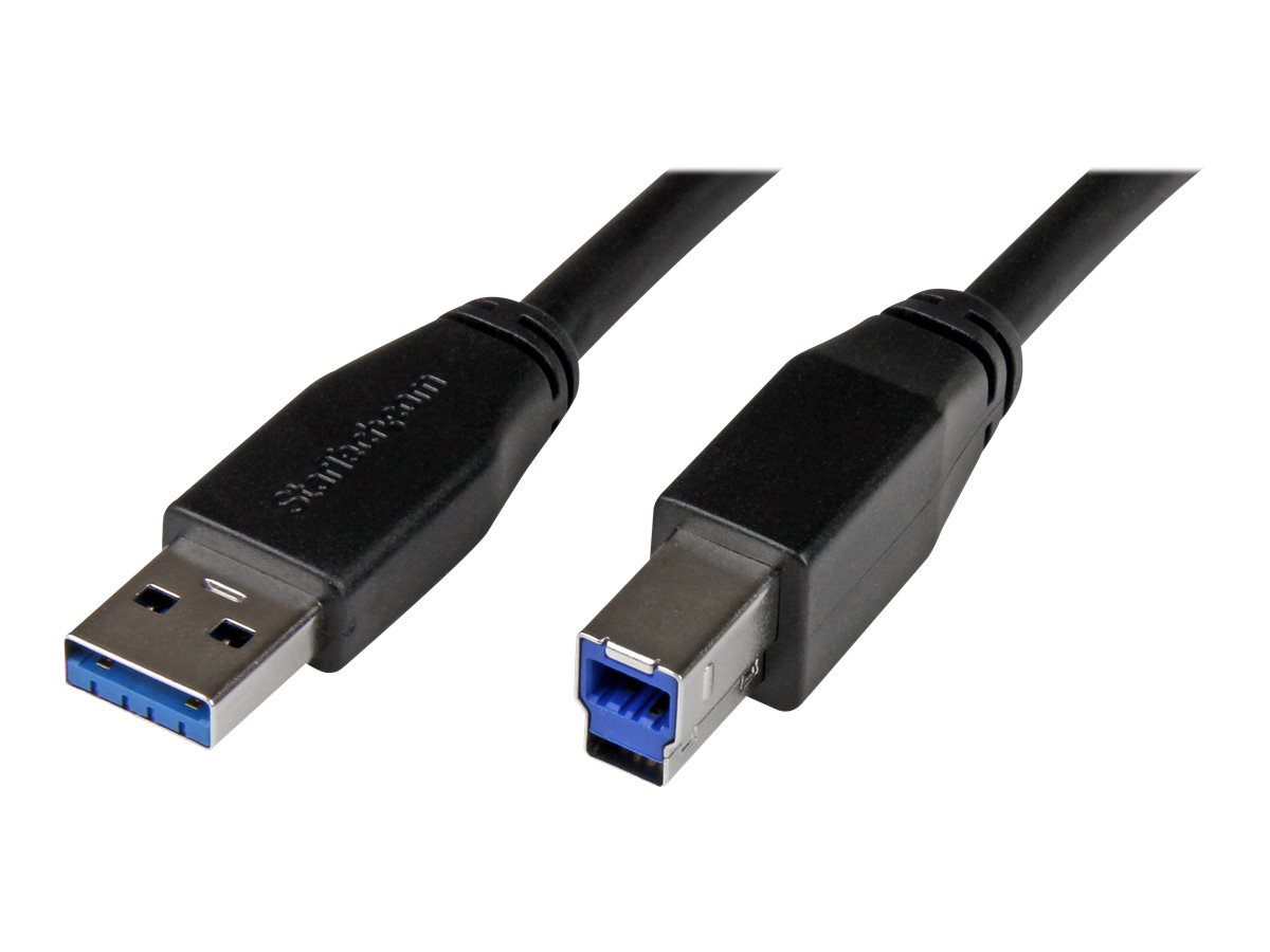 StarTech.com 10m Aktives USB 3.0 USB-A auf USB-B Kabel - USB A zu USB B Anschlusskabel - USB 3.1 Gen 1 (5 Gbit/s) - USB-Kabel - 