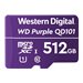 WD Purple SC QD101 WDD512G1P0C - Flash-Speicherkarte - 512 GB - UHS-I U1 / Class10 - microSDXC UHS-I - lila