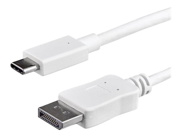 StarTech.com 1m USB C auf DisplayPort Kabel - USB C Kabel - 4K 60Hz - Weiss - USB Typ C auf DP Kabel - CDP2DPMM1MW