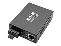 Eaton Tripp Lite Series Gigabit Multimode Fiber to Ethernet Media Converter, 10/100/1000 SC, International Power Supply, 850 nm,