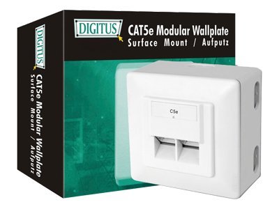 DIGITUS DN-9002-N - Wanddose - geeignet f 1/4 r Wandmontage - CAT 5e - STP - RJ-45 X 2