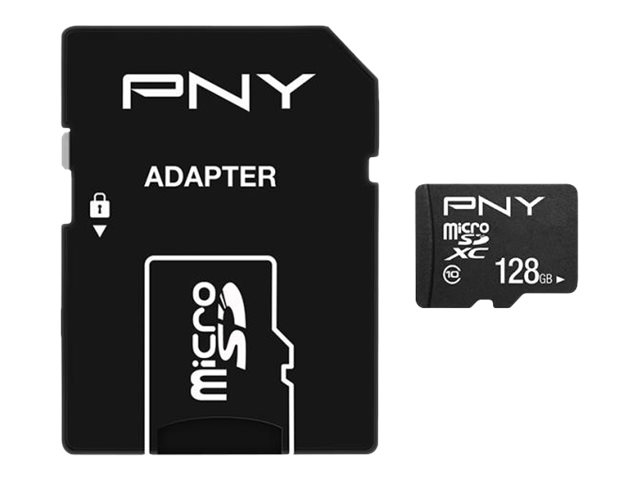 PNY Performance Plus - Flash-Speicherkarte - 128 GB - Class 10 - microSDXC