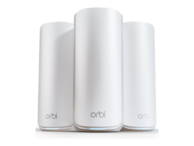 NETGEAR Orbi 870 Series RBE873 - WLAN-System - (Router, 2 Extender) - bis zu 836 m - Netz 10GbE, 2.5GbE, Wi-Fi 7 - Multi-Band