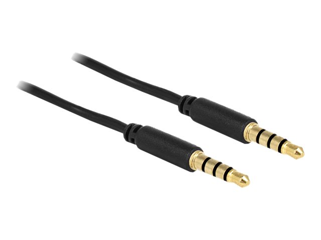 Delock - Headset-Kabel - 4-poliger Mini-Stecker mnnlich zu 4-poliger Mini-Stecker mnnlich - 3 m - abgeschirmt - Schwarz