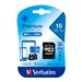 Verbatim - Flash-Speicherkarte (microSDHC/SD-Adapter inbegriffen) - 16 GB - Class 10 - microSDHC