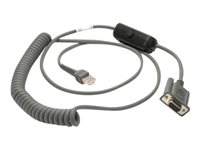 Zebra - Kabel seriell - DB-9 (W) zu RJ-45 (M) - 2.74 m - gewickelt - fr Symbol DS4308, LS1203, LS4278; Zebra DS4208, DS6878, LI