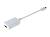 DIGITUS - Videoadapter - Mini DisplayPort mnnlich zu HDMI weiblich - 15 cm - Doppelisolierung - weiss