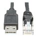 Tripp Lite USB Type-A to RJ45 Rollover Console Cable, M/M, Black - 10 ft. - Kabel seriell - USB (M) zu RJ-45 (W) - 3.05 m - Dopp