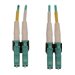 Eaton Tripp Lite Series 400G Multimode 50/125 OM4 Switchable Fiber Optic Cable (Duplex LC-PC M/M), LSZH, Aqua, 5 m (16.4 ft.) - 