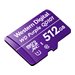 WD Purple SC QD101 WDD512G1P0C - Flash-Speicherkarte - 512 GB - UHS-I U1 / Class10 - microSDXC UHS-I - lila