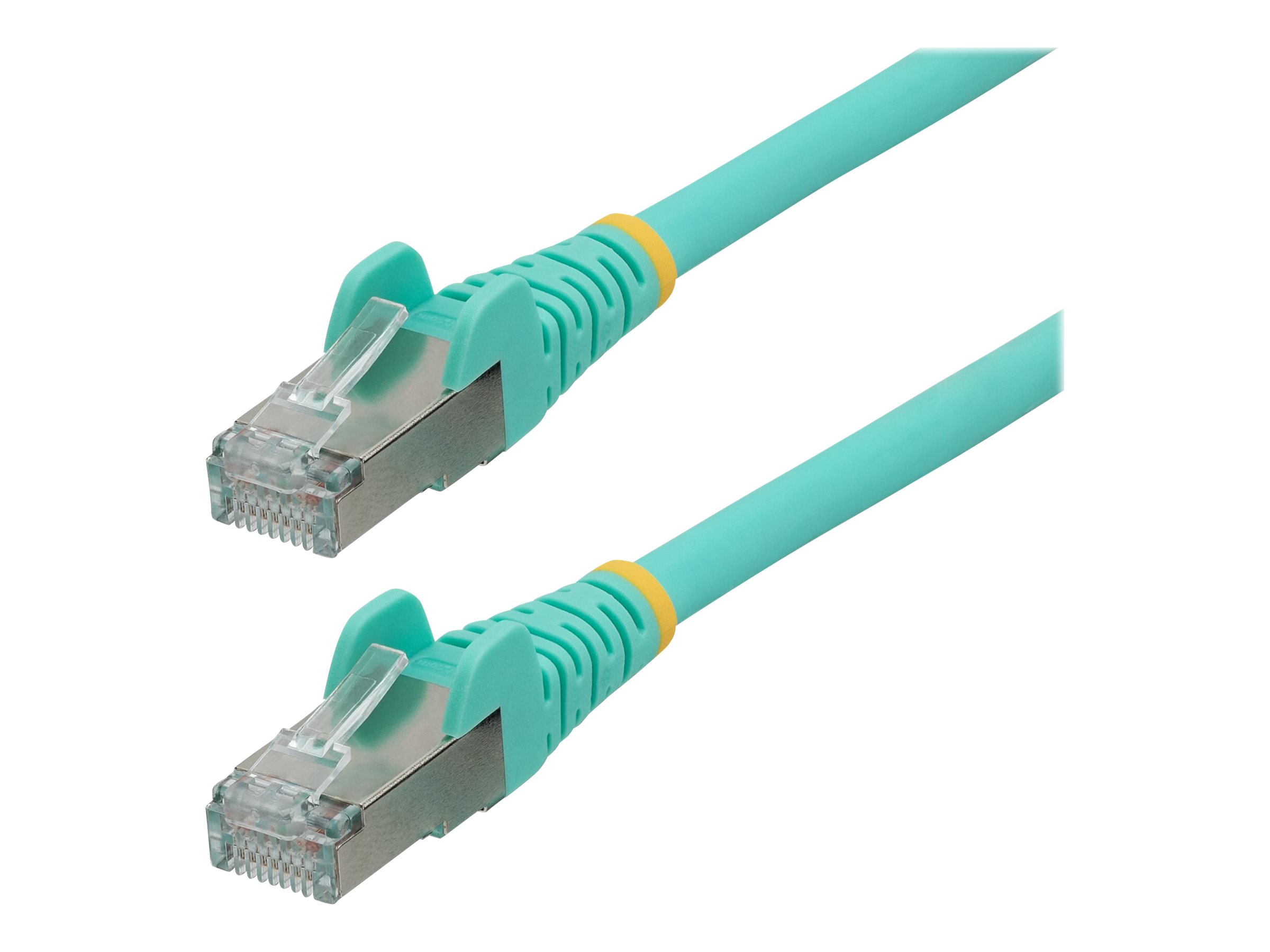StarTech.com 10m CAT6a Ethernet Cable - Aqua - Low Smoke Zero Halogen (LSZH) - 10GbE 500MHz 100W PoE++ Snagless RJ-45 w/Strain R