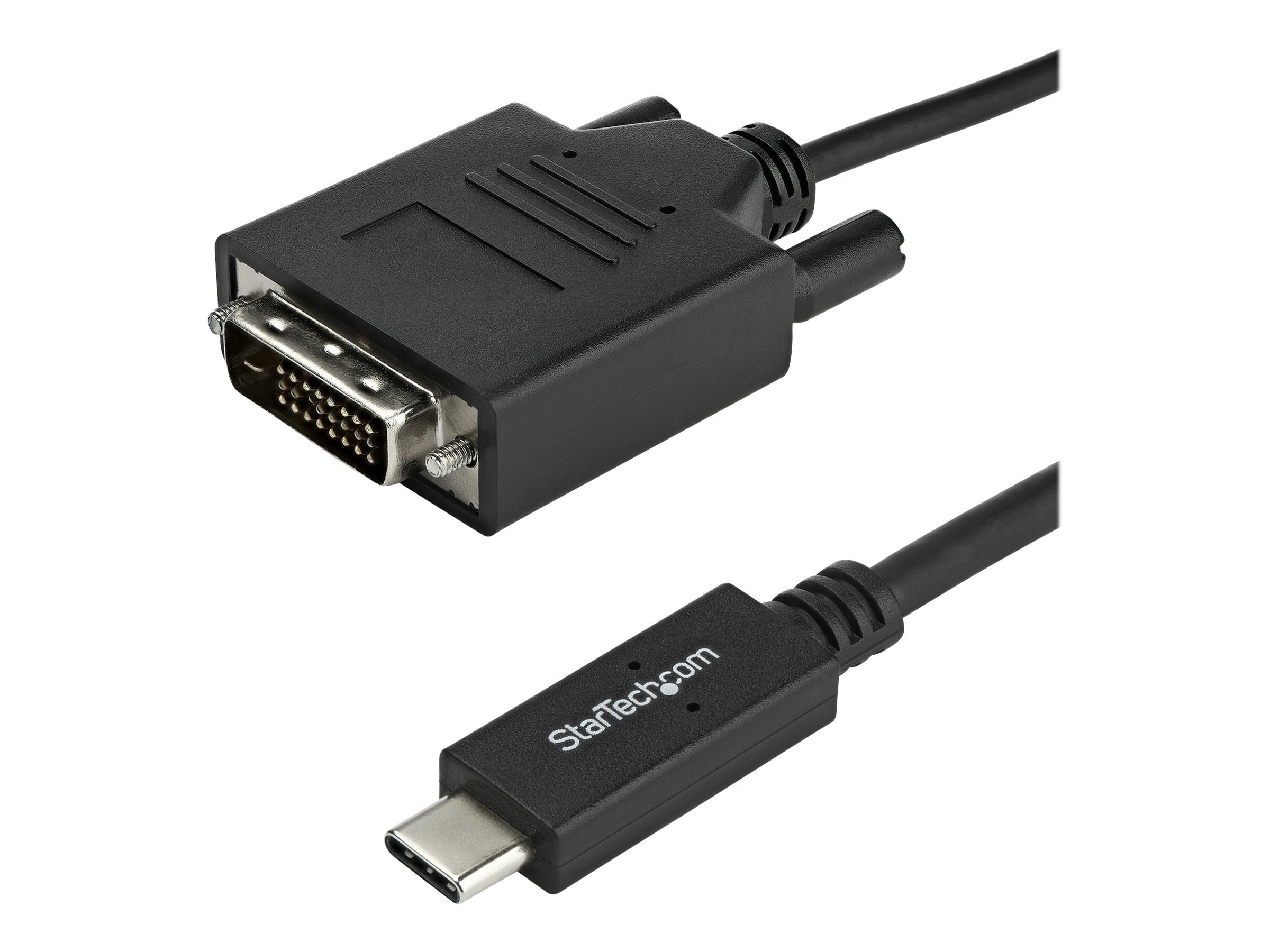 StarTech.com 3.3 ft / 1 m USB-C to DVI Cable - USB Type-C Video Adapter Cable - 1920 x 1200 - Black (CDP2DVIMM1MB) - USB/DVI-Kab