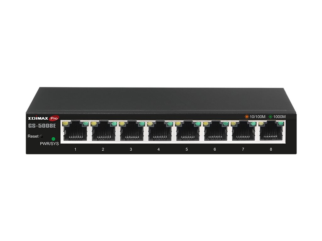 Edimax Pro GS-5008E - Switch - Smart - 8 x 10/100/1000 - wandmontierbar