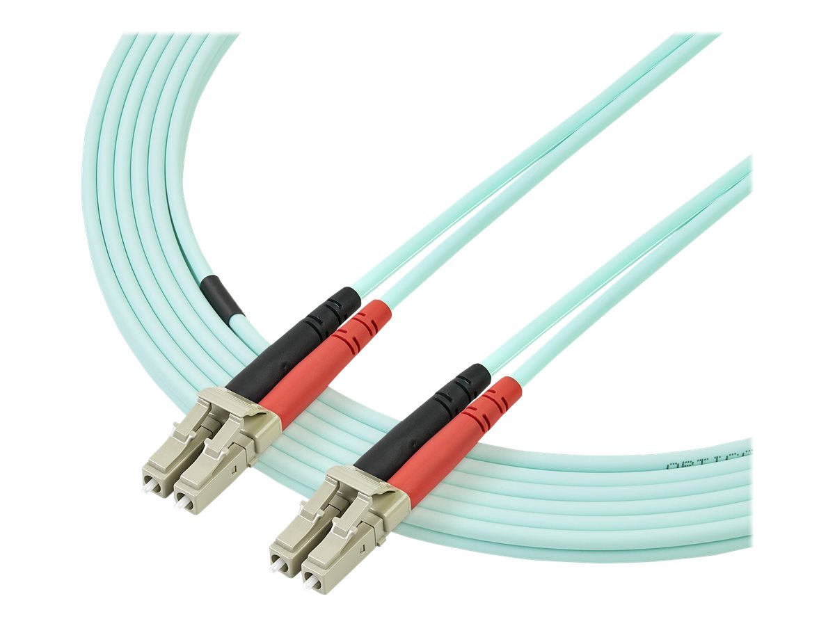 StarTech.com 3m Fiber Optic Cable - 10 Gb Aqua - Multimode Duplex 50/125 - LSZH - LC/LC - OM3