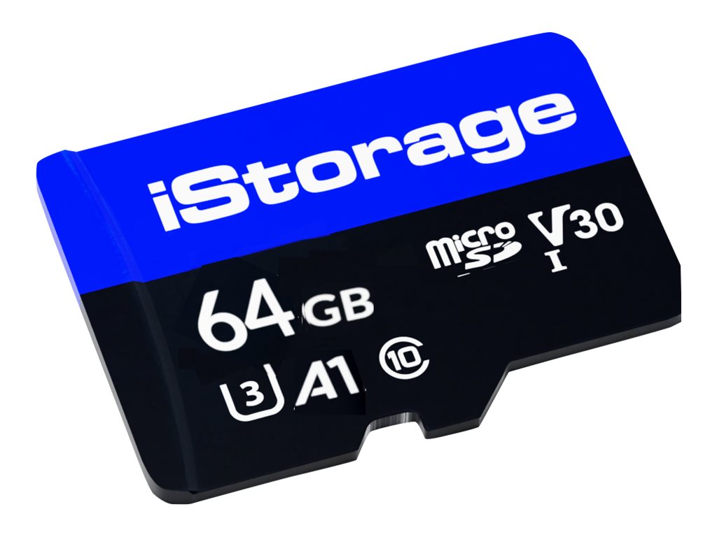 iStorage - Flash-Speicherkarte - 64 GB - A1 / Video Class V30 / UHS-I U3 / Class10 - microSD (Packung mit 3)