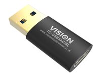 Vision Professional - USB-Adapter - USB Typ A (M) zu 24 pin USB-C (W) - USB 3.0 - Schwarz