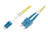 DIGITUS Patch Cable - Patch-Kabel - SC Single-Modus (M) zu LC Single-Modus (M) - 1 m - Glasfaser - 9/125 Mikrometer