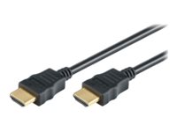 M-CAB High Speed - HDMI-Kabel - HDMI mnnlich zu HDMI mnnlich - 1 m - Schwarz - 4K Untersttzung