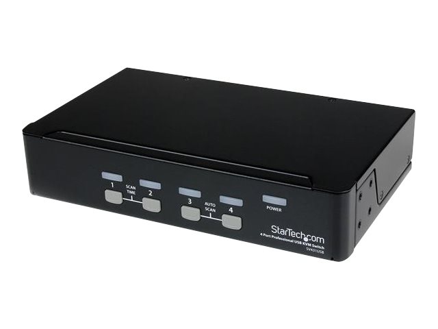 StarTech.com 4 Port VGA USB KVM Switch mit Hub - VGA KVM Umschalter fr 4 PC's - Desktop KVM Switch mit 4x USB 2.0, 1x VGA Buchs