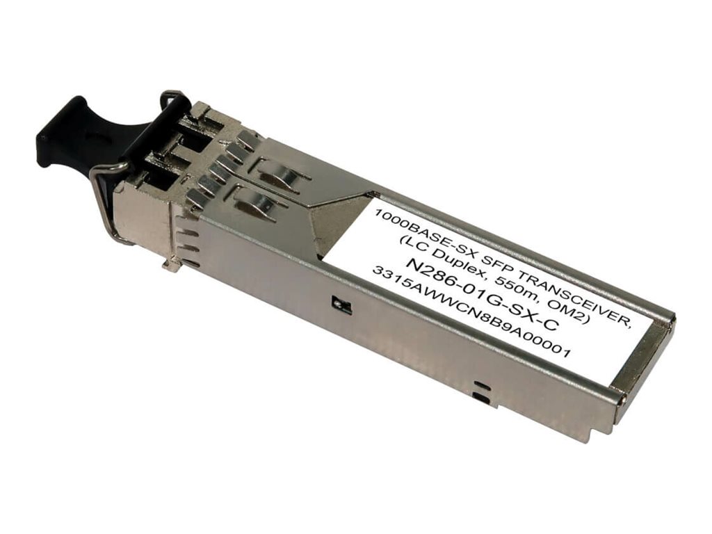 Eaton Tripp Lite Series Cisco-Compatible GLC-SX-MMD SFP Transceiver - 1000Base-SX, LC Duplex MMF, 1.25 Gbps, 850 nm, 550 m (1804