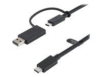 StarTech.com 1m USB-C Kabel mit USB-A Adapter Dongle - Hybrid 2-in-1 USB-C Kabel mit USB-A - USB-C auf USB-C (10Gbit/s - 100W PD