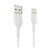 Belkin BoostCharge - USB-Kabel - 24 pin USB-C (M) zu USB (M) - 3 m - weiss