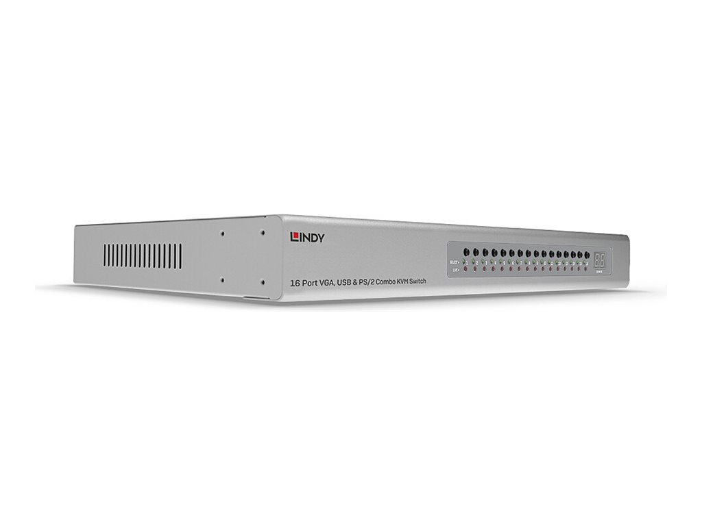 Lindy - KVM-Switch - VGA, USB & PS/2 Combo - 16 x KVM port(s) - 1 lokaler Benutzer - an Rack montierbar