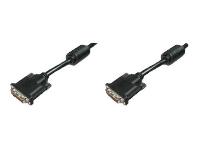 ASSMANN - DVI-Kabel - Dual Link - DVI-D (M) zu DVI-D (M) - 10 m - geformt, Daumenschrauben