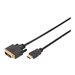 DIGITUS - Adapterkabel - Single Link - HDMI mnnlich zu DVI-D mnnlich - 2 m - Doppelisolierung