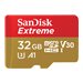 SanDisk Extreme - Flash-Speicherkarte (microSDHC/SD-Adapter inbegriffen) - 32 GB - A1 / Video Class V30 / UHS-I U3 - microSDHC U