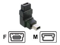 Delock - USB-Verlngerungskabel - Mini-USB, Typ B (M) zu Mini-USB, Typ B (W) - 90 Stecker